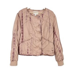 Anthro Marrakech tie dye cropped moto jacket